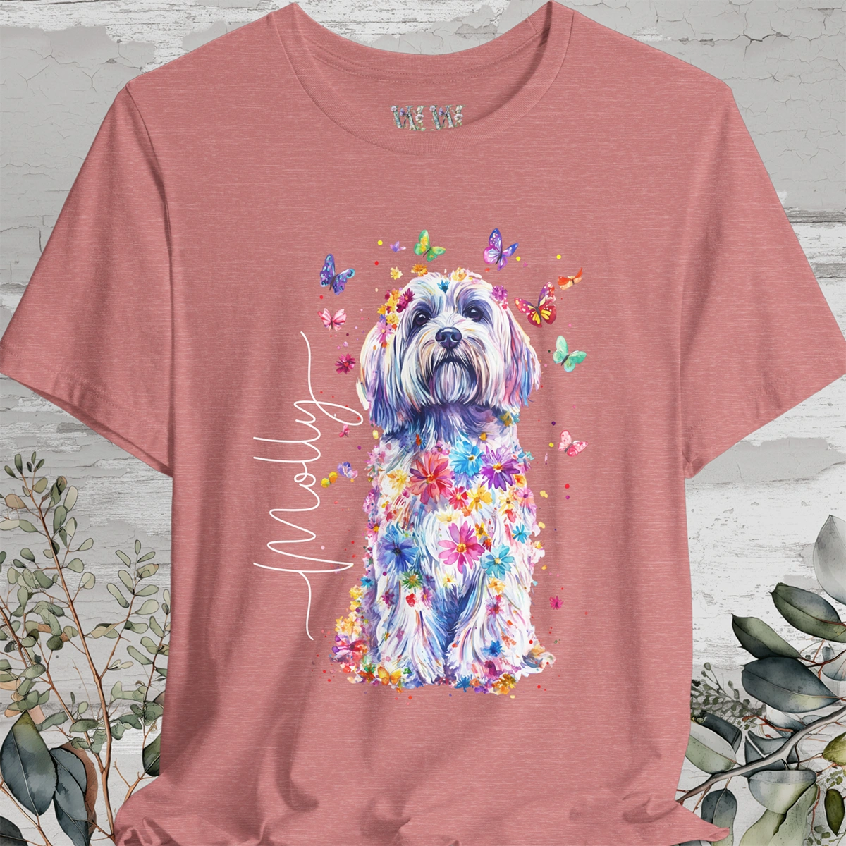 Havanese Floral Personalized T shirt