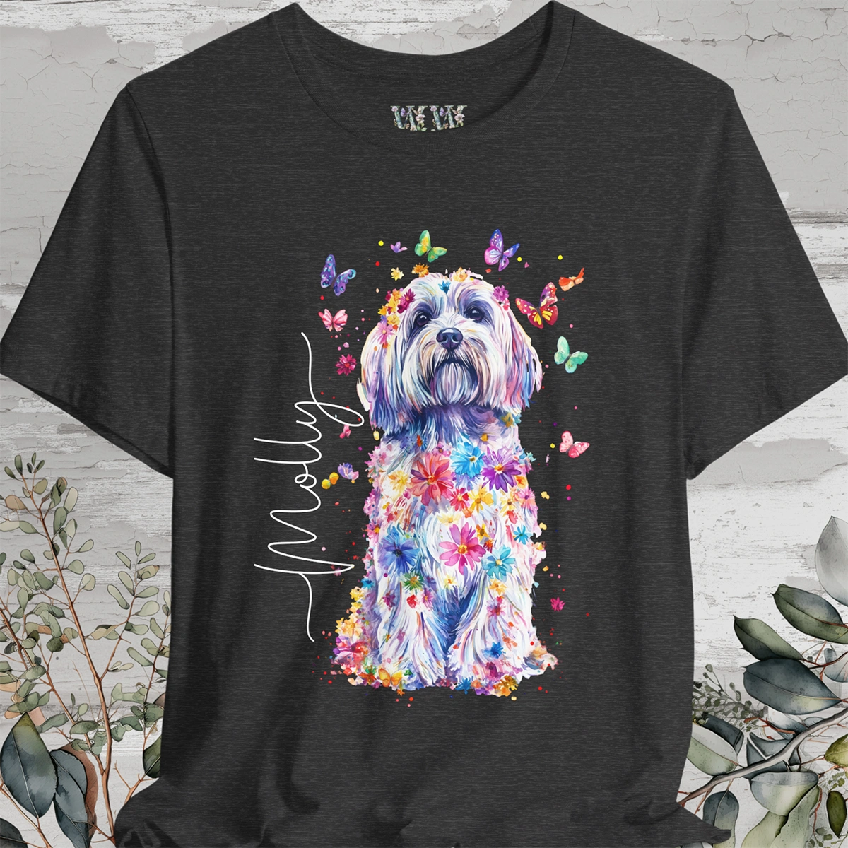 Havanese Floral Personalized T shirt