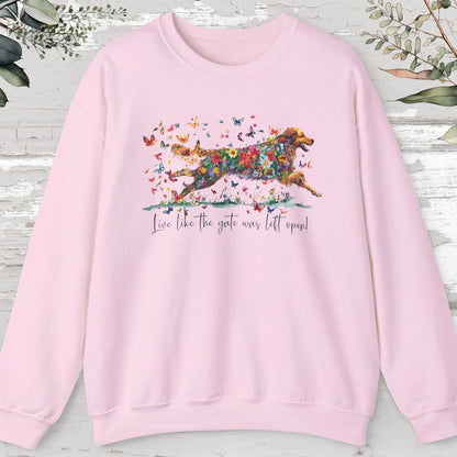 Hovawart #1, Live like the gate was left open, unisex Sweatshirt