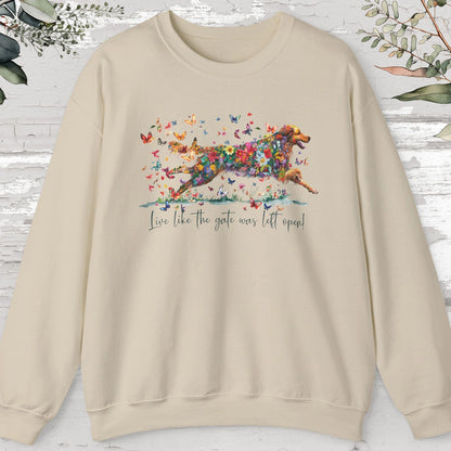 Hovawart #1, Live like the gate was left open, unisex Sweatshirt