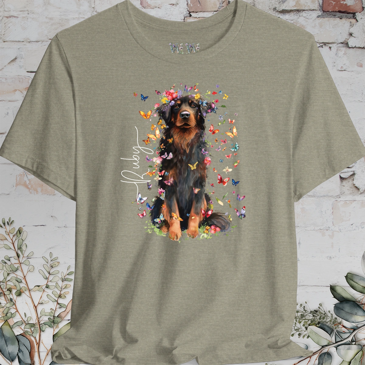 Hovawart #2 Floral Personalized T shirt