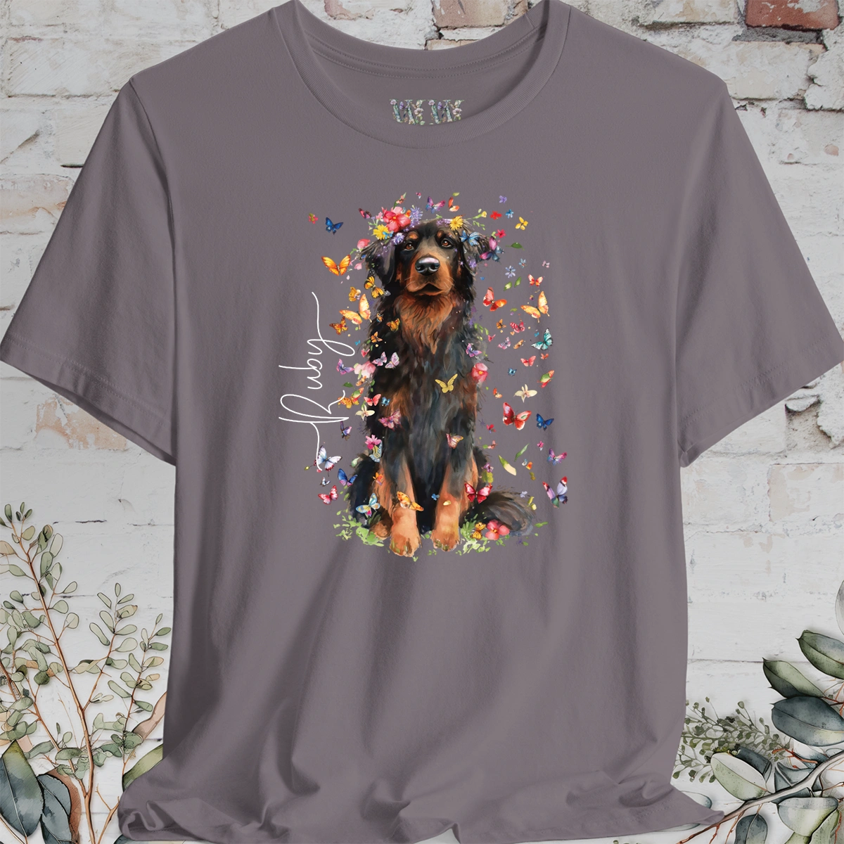 Hovawart #2 Floral Personalized T shirt