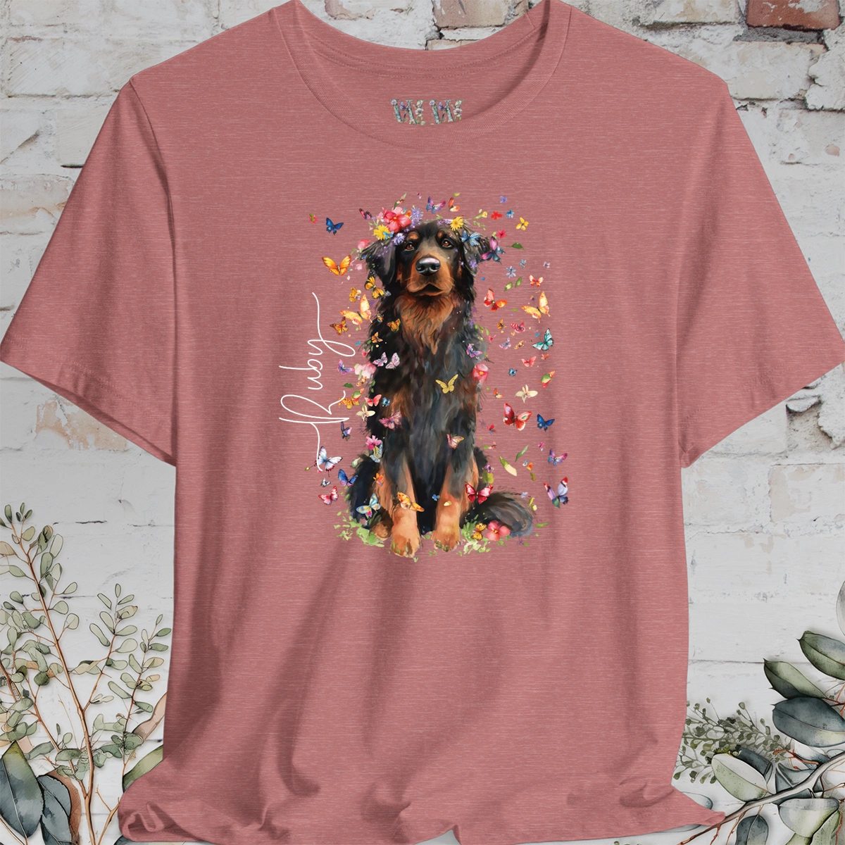 Hovawart #2 Floral Personalized T shirt