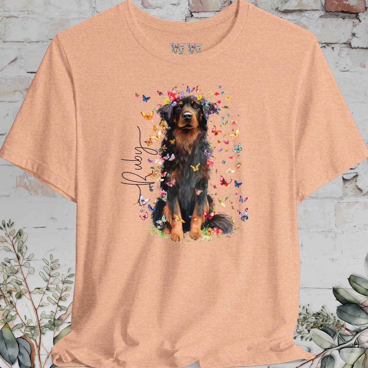 Hovawart #2 Floral Personalized T shirt