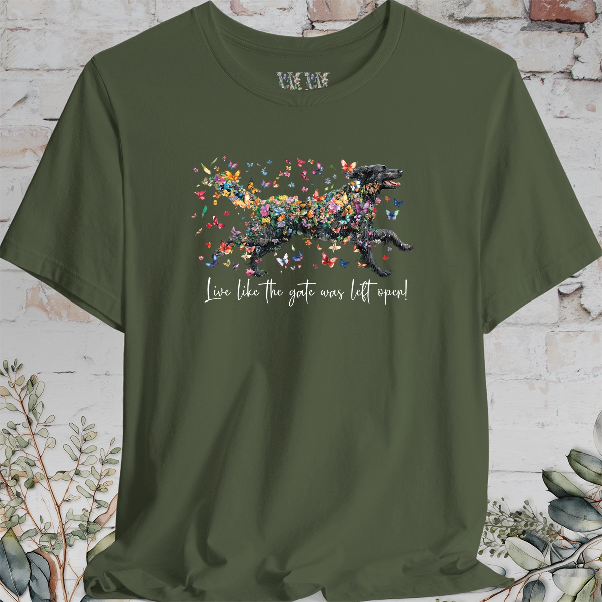 Hovawart #2 'Live like the gate was left open' T shirt