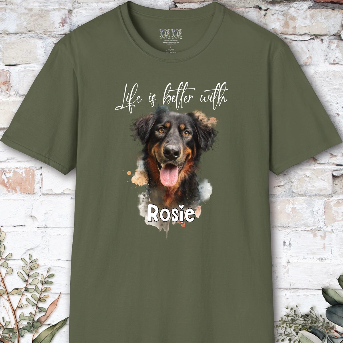 Hovawart 'Life is better with'  Personalized T shirt