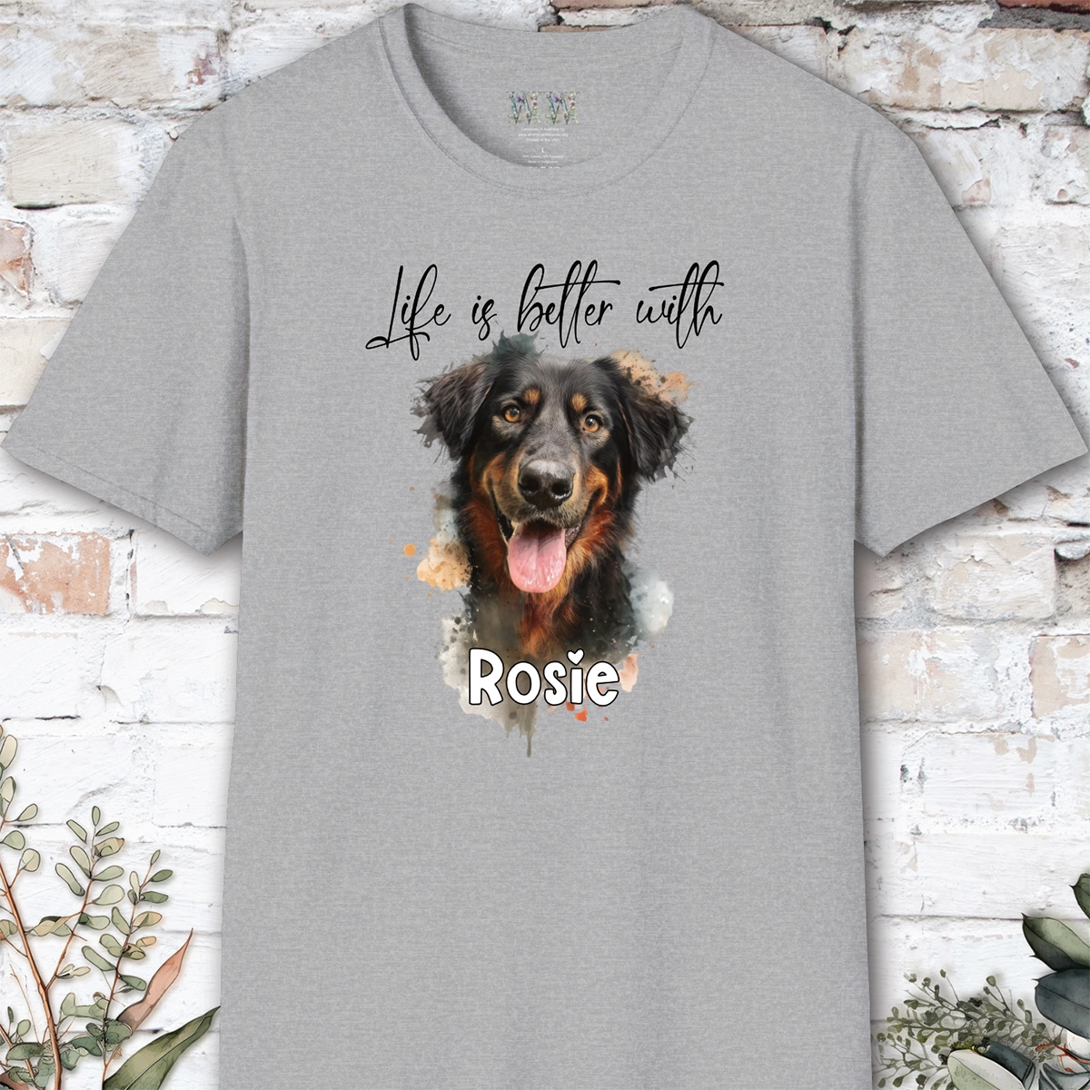 Hovawart 'Life is better with'  Personalized T shirt