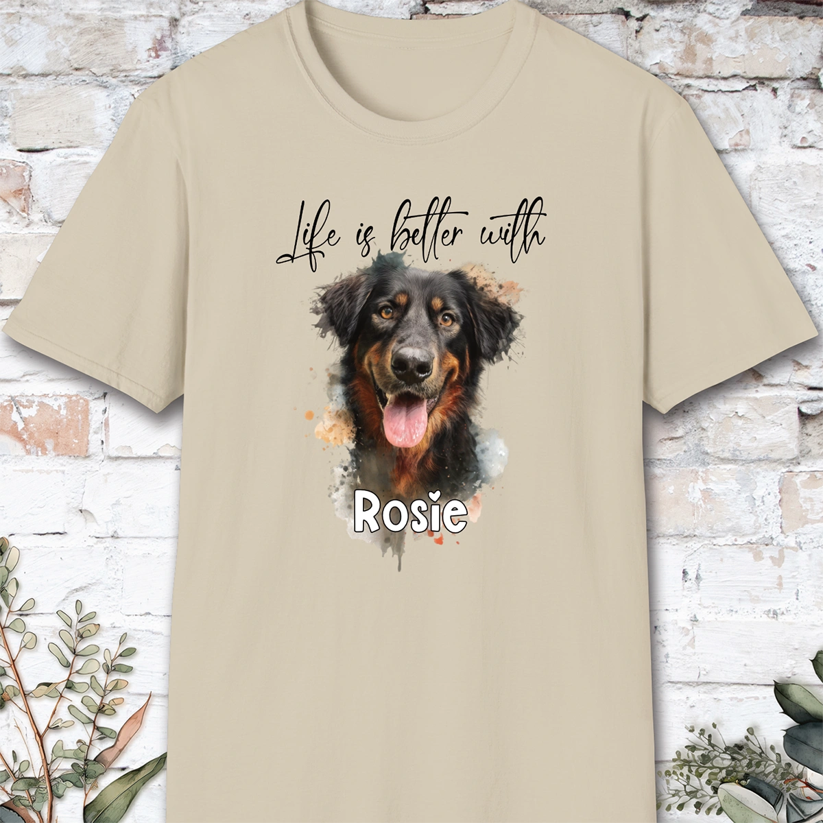 Hovawart 'Life is better with'  Personalized T shirt