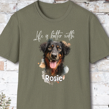 Hovawart 'Life is better with'  Personalized T shirt