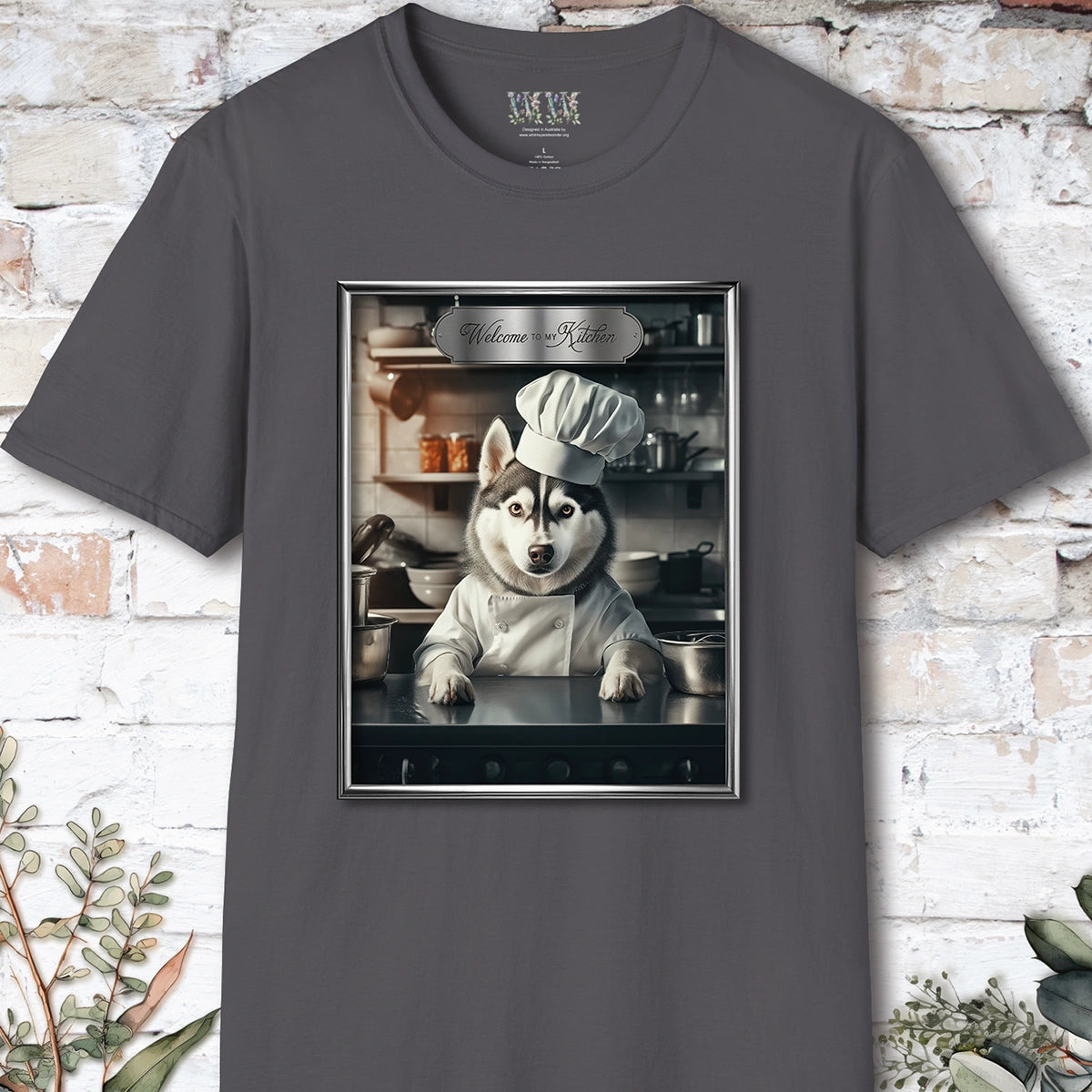 Husky Chef Unisex T shirt