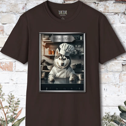 Husky Chef Unisex T shirt
