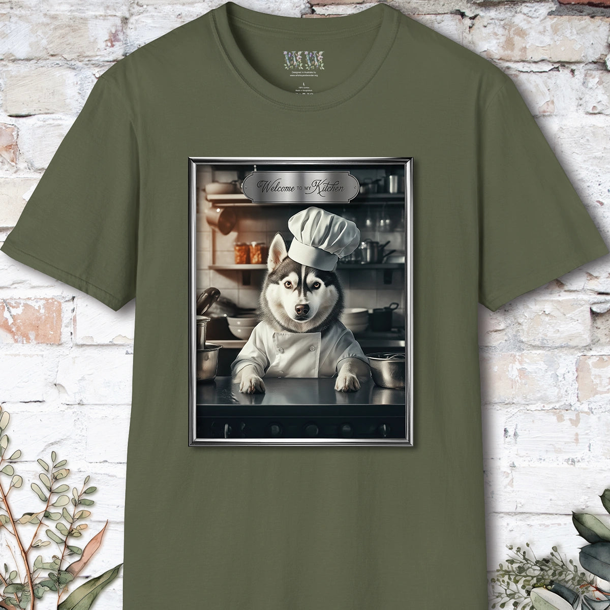 Husky Chef Unisex T shirt
