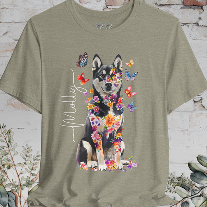Husky #2 Floral Personalized T shirt