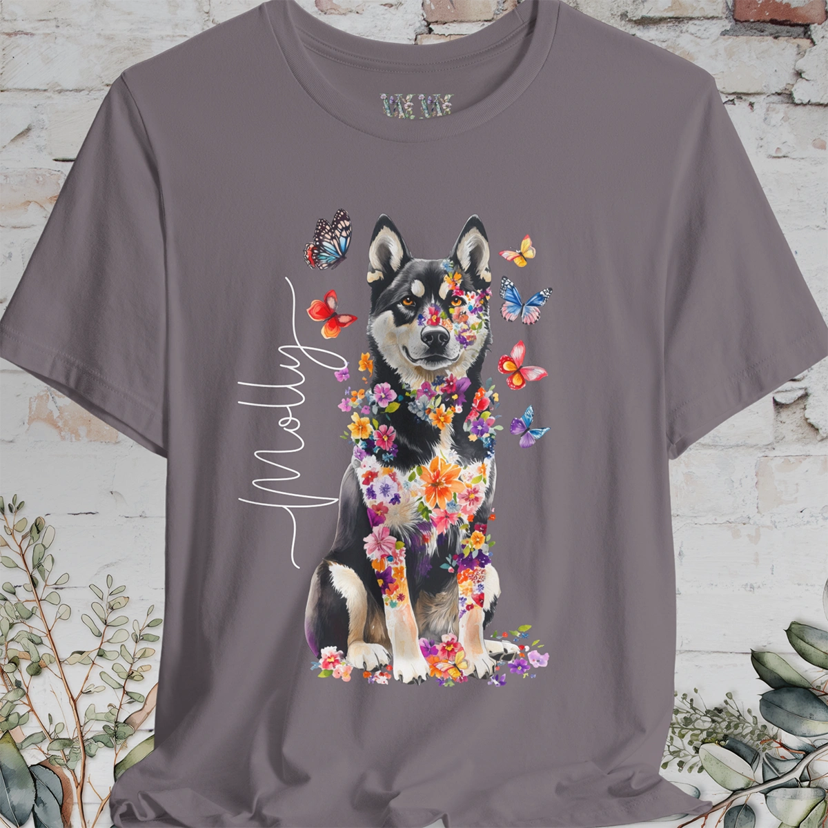 Husky #2 Floral Personalized T shirt