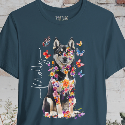 Husky #2 Floral Personalized T shirt
