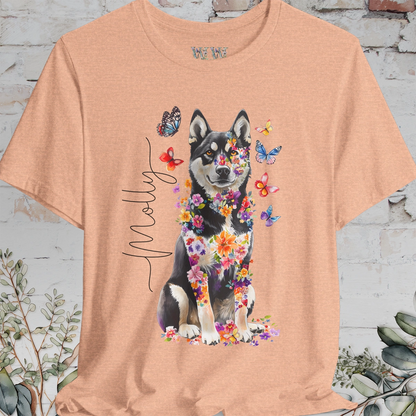 Husky #2 Floral Personalized T shirt