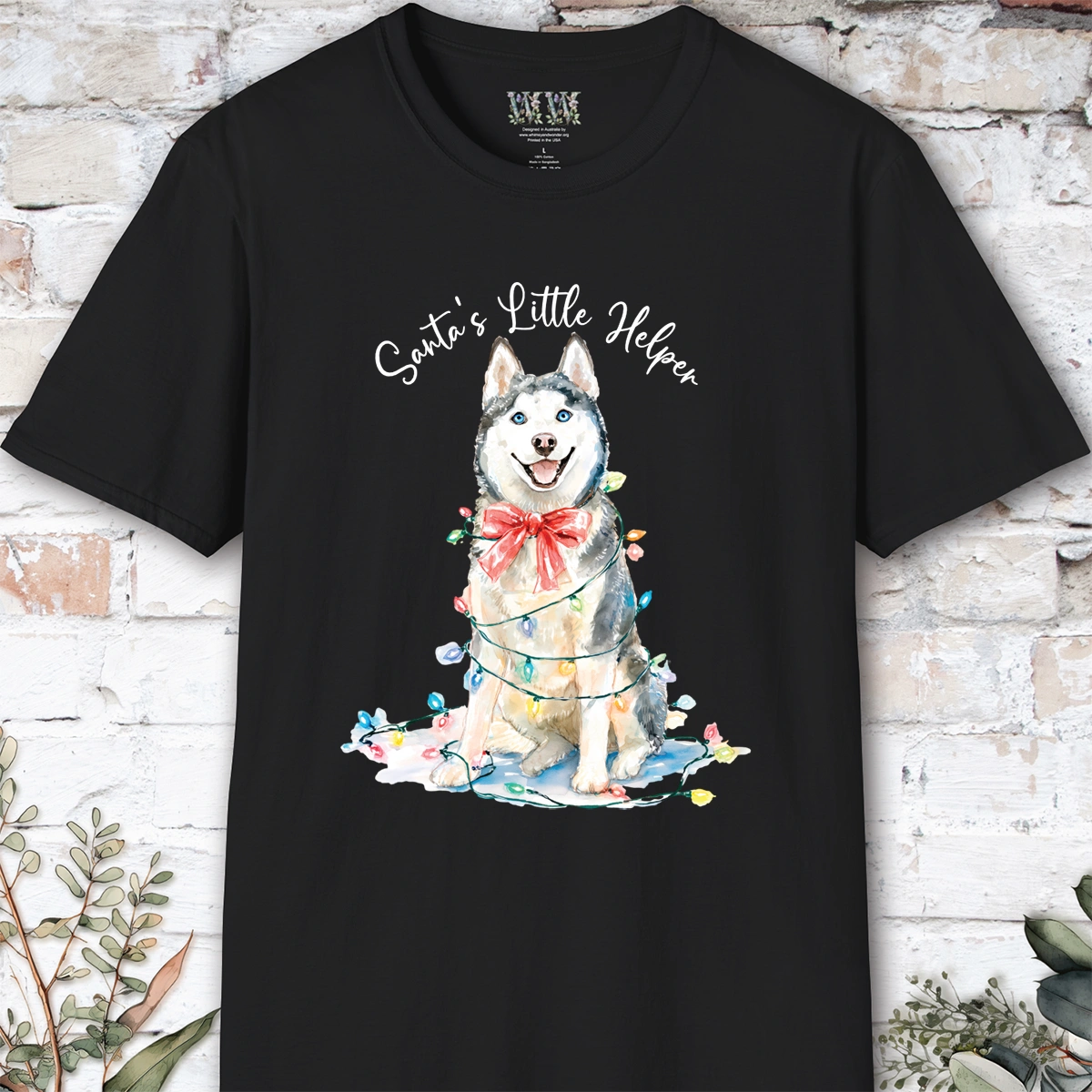 Husky #2 Santa's little helper. unisex T shirt
