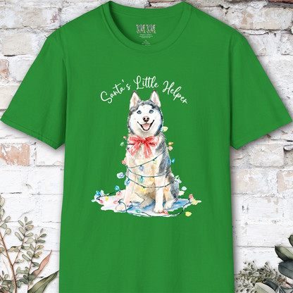 Husky #2 Santa's little helper. unisex T shirt
