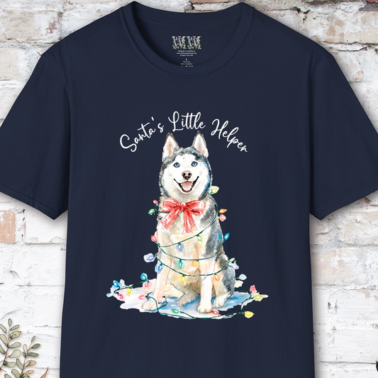 Husky #2 Santa's little helper. unisex T shirt