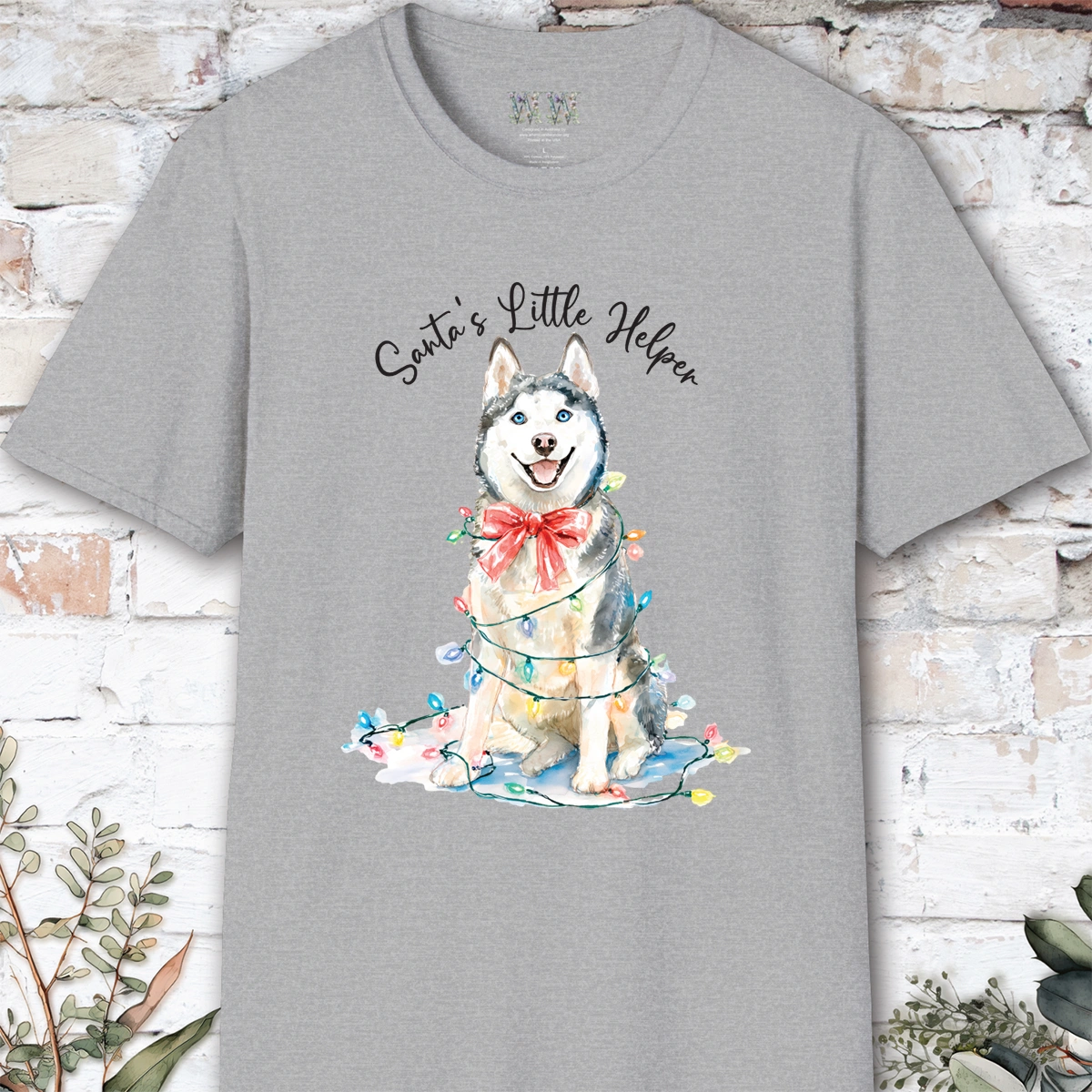 Husky #2 Santa's little helper. unisex T shirt