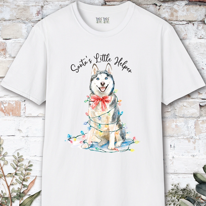 Husky #2 Santa's little helper. unisex T shirt