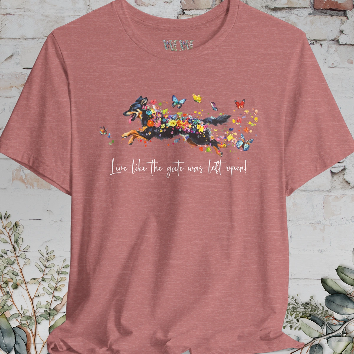 Husky #3 "Live like the gate was left open" Unisex T shirt