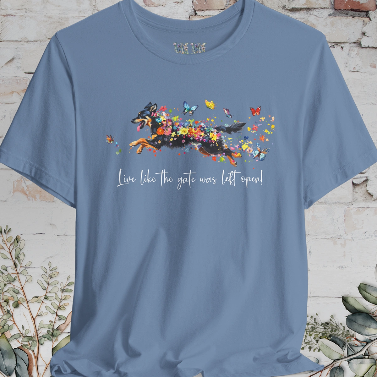 Husky #3 "Live like the gate was left open" Unisex T shirt