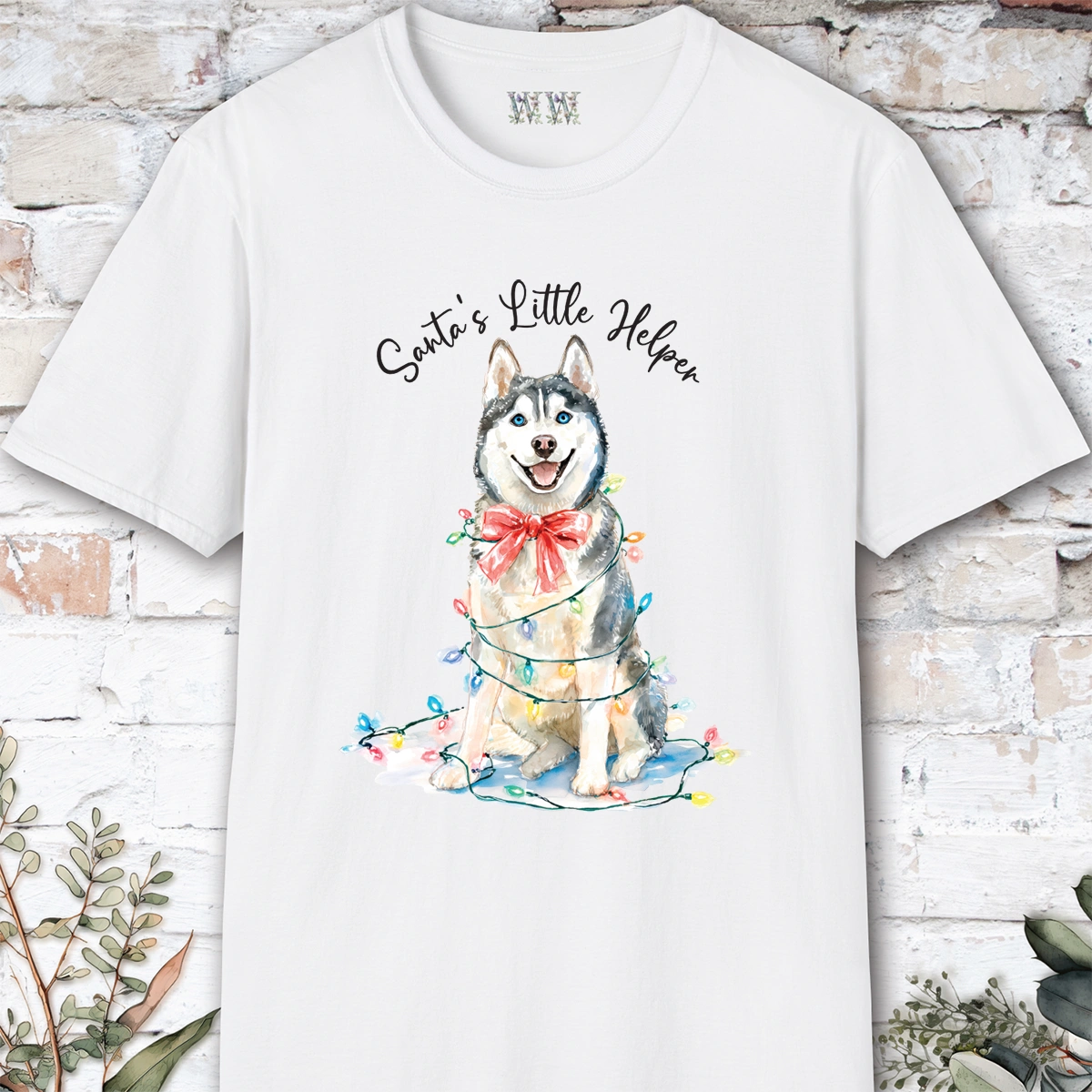 Husky #3 Santa's little helper. unisex T shirt