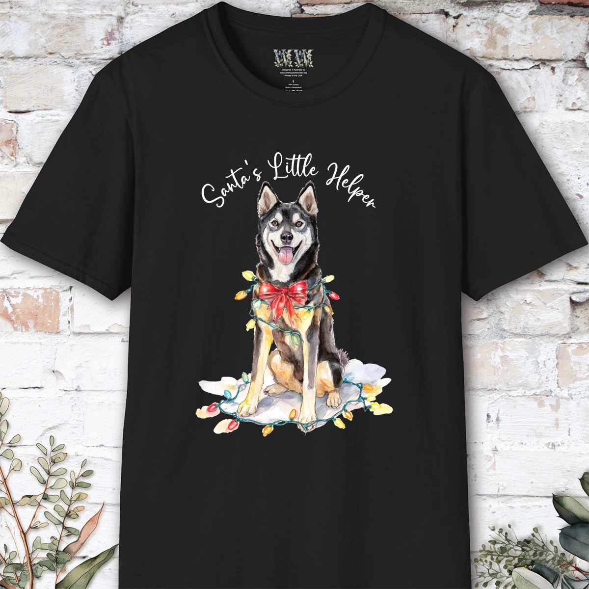 Husky #1 Santa's little helper. unisex T shirt