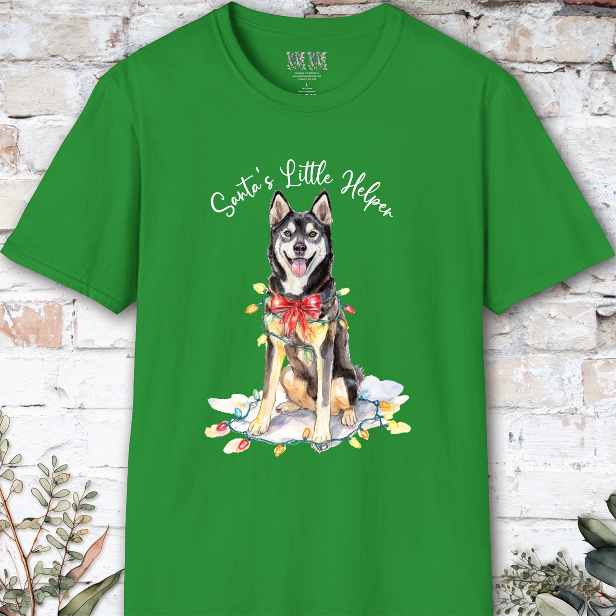 Husky #1 Santa's little helper. unisex T shirt