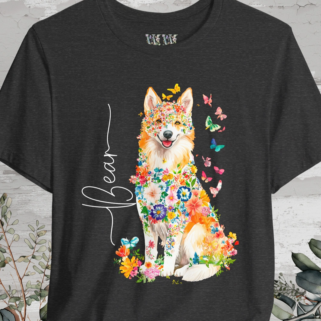 Icelandic Sheepdog #1 Floral Personalized T shirt