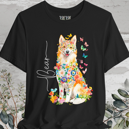 Icelandic Sheepdog #1 Floral Personalized T shirt