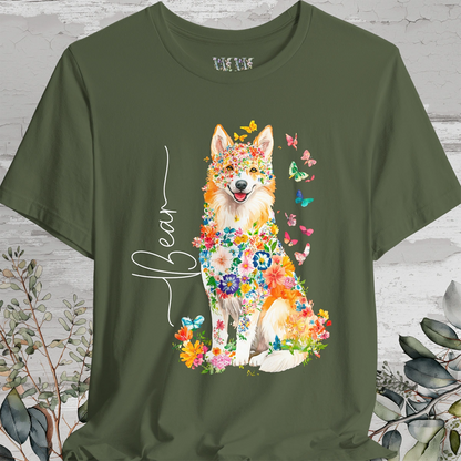 Icelandic Sheepdog #1 Floral Personalized T shirt