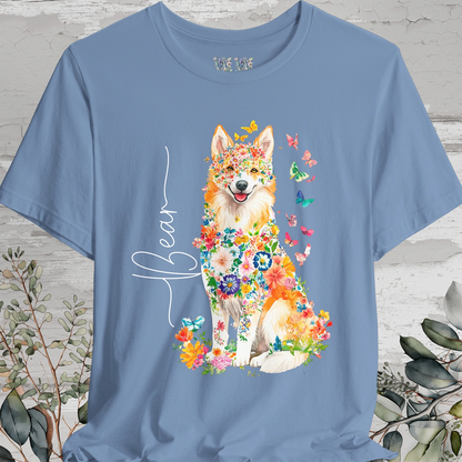 Icelandic Sheepdog #1 Floral Personalized T shirt