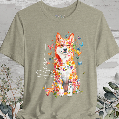 Icelandic Sheepdog #2 Floral Personalized T shirt