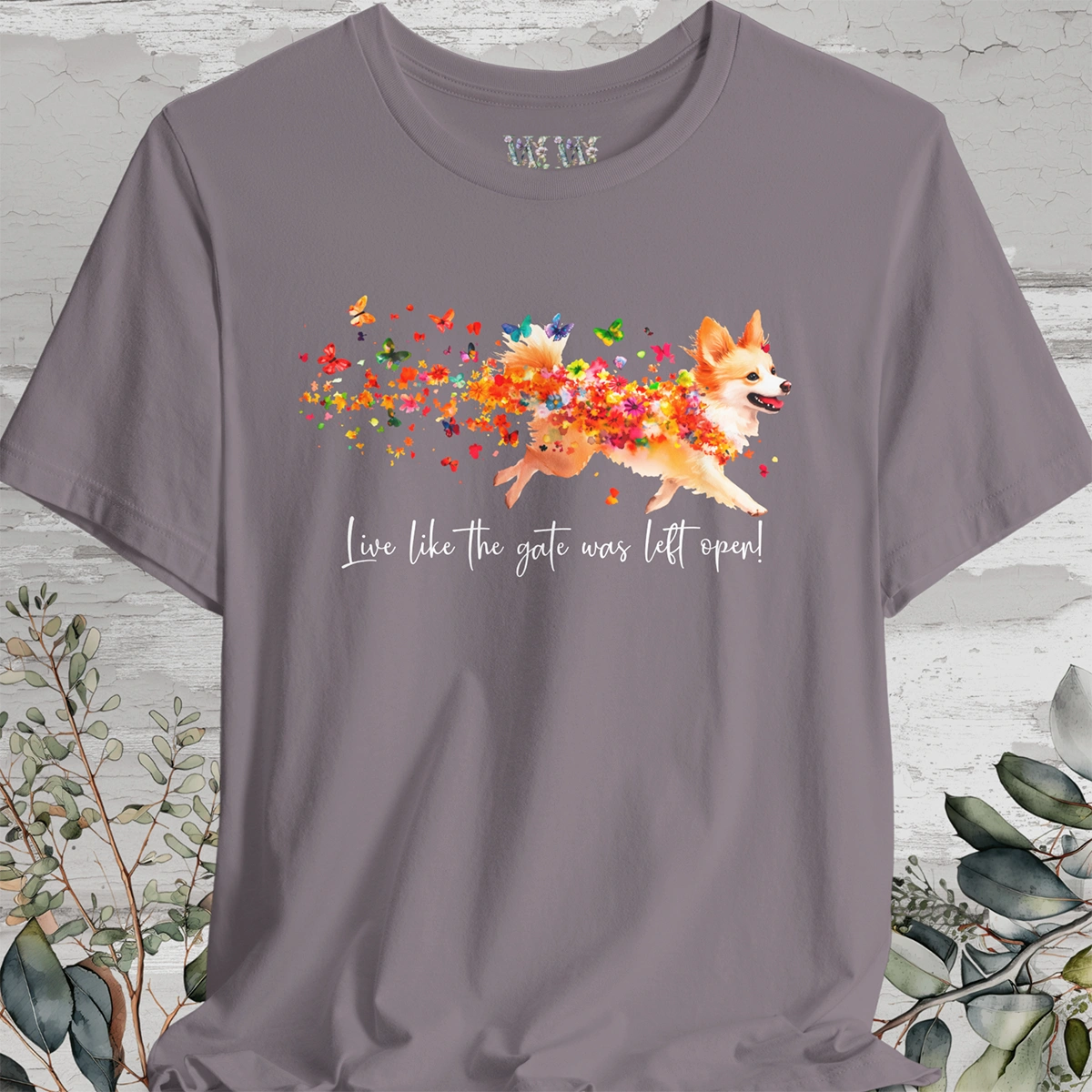 Icelandic Sheepdog  "Live like the gate was left open" Unisex T shirt