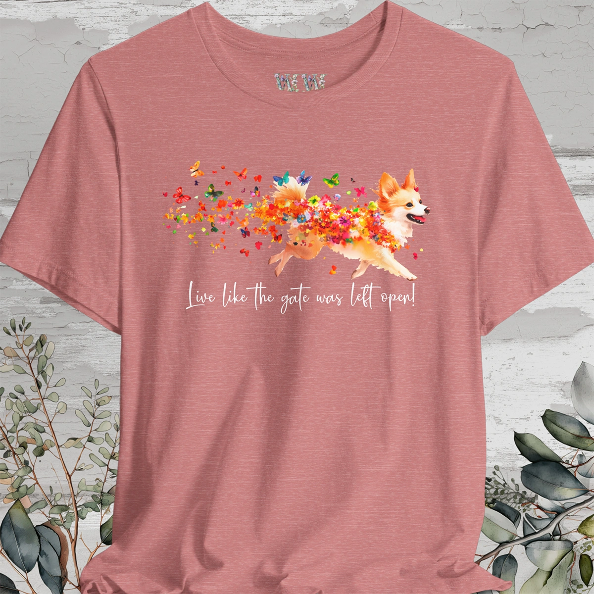 Icelandic Sheepdog  "Live like the gate was left open" Unisex T shirt