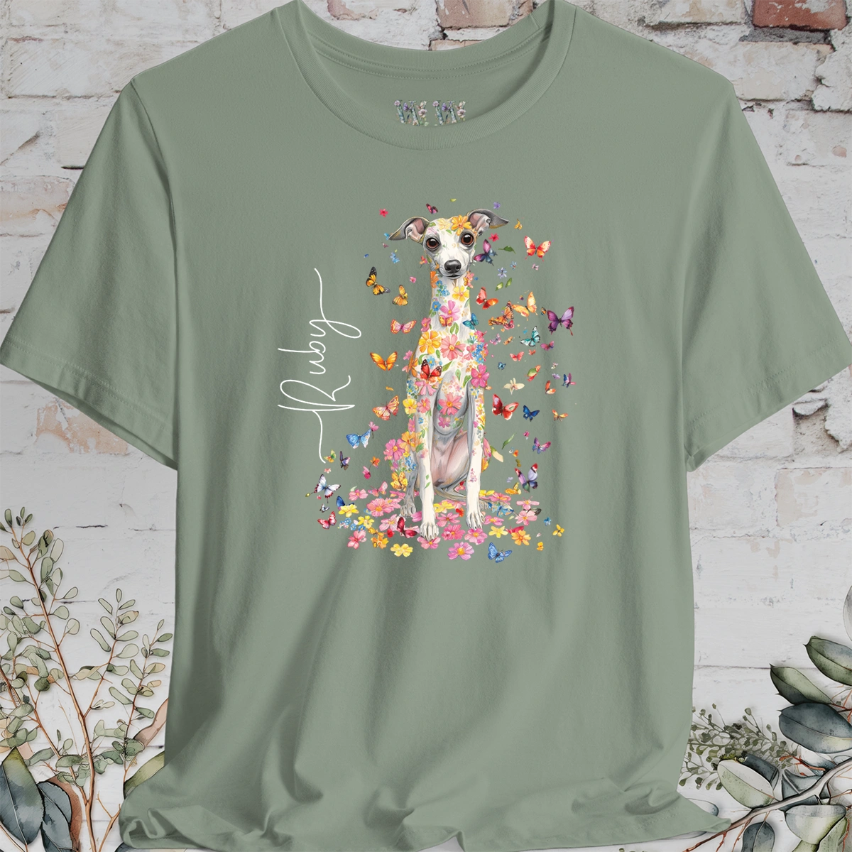 Iggy #1 Floral Butterfly personalized unisex T shirt