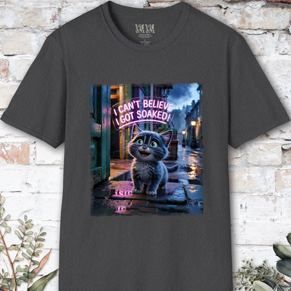 I Can't Believer I Got Soaked, Grey Kitten, unisex T shirt