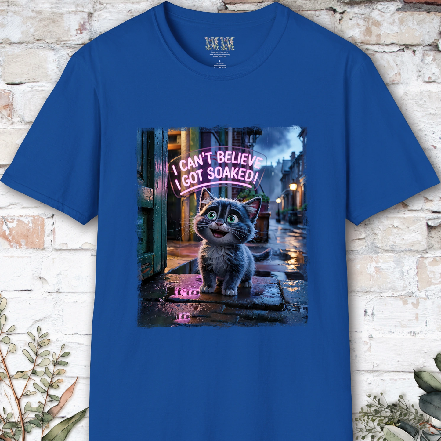 I Can't Believer I Got Soaked, Grey Kitten, unisex T shirt