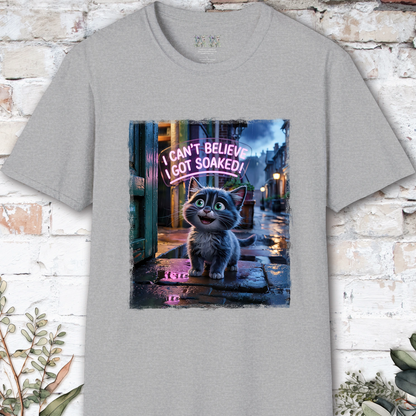 I Can't Believer I Got Soaked, Grey Kitten, unisex T shirt