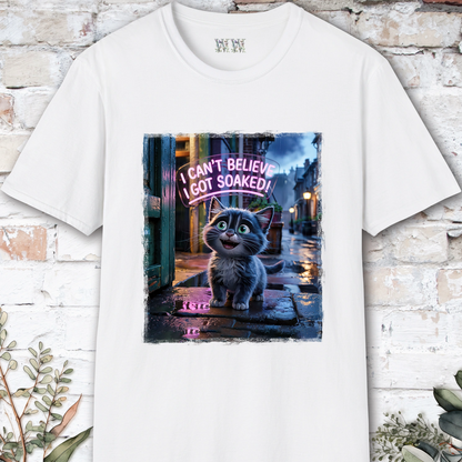 I Can't Believer I Got Soaked, Grey Kitten, unisex T shirt