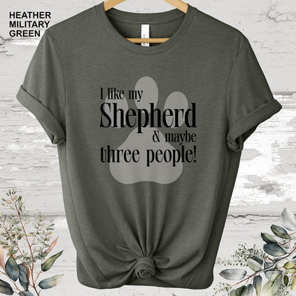 German Shepherd 'I like my Shepherd' T shirt