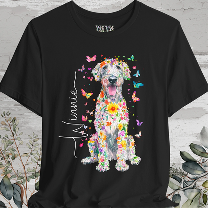 Irish Wolfhound #2 Floral Personalized T shirt