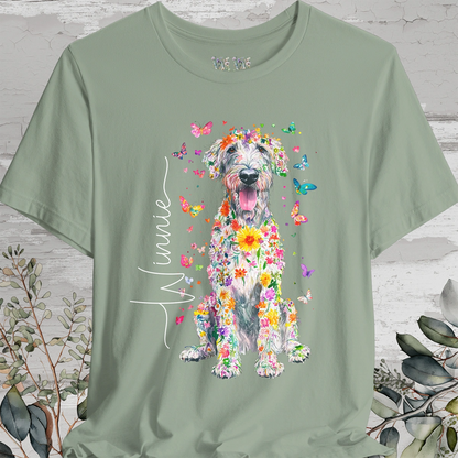 Irish Wolfhound #2 Floral Personalized T shirt