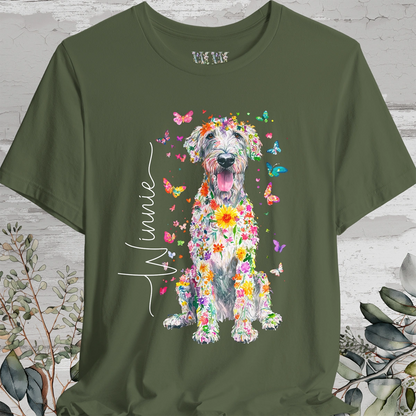 Irish Wolfhound #2 Floral Personalized T shirt