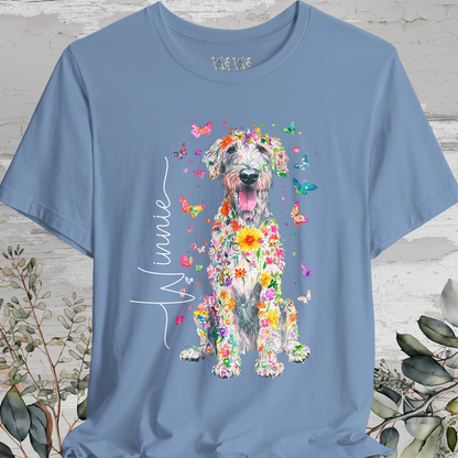 Irish Wolfhound #2 Floral Personalized T shirt