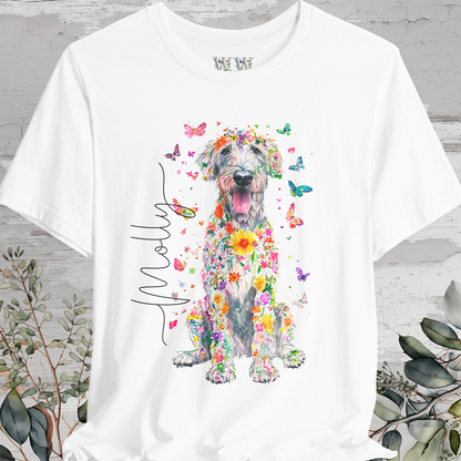 Irish Wolfhound #2 Floral Personalized T shirt