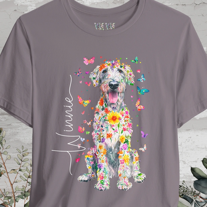 Irish Wolfhound #2 Floral Personalized T shirt