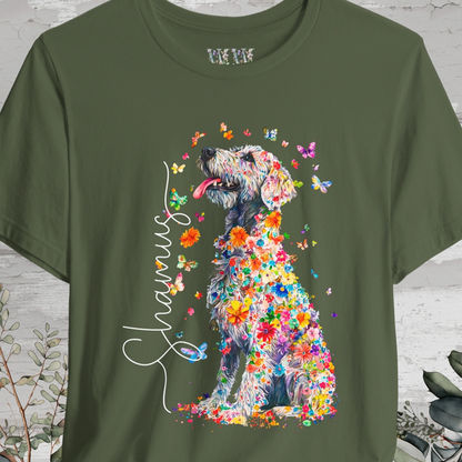 Irish Wolfhound #1 Floral Personalized T shirt